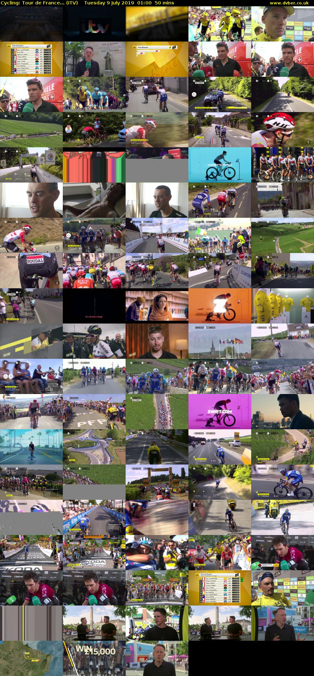 Cycling: Tour de France... (ITV) Tuesday 9 July 2019 01:00 - 01:50