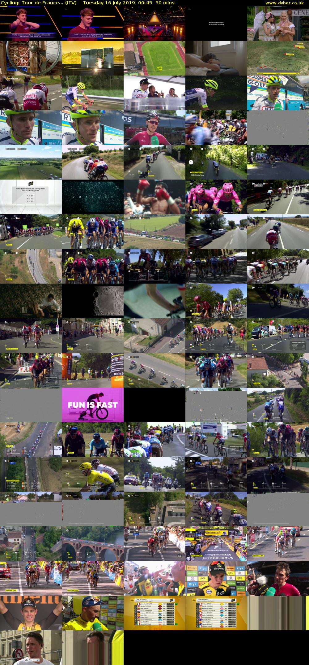 Cycling: Tour de France... (ITV) Tuesday 16 July 2019 00:45 - 01:35