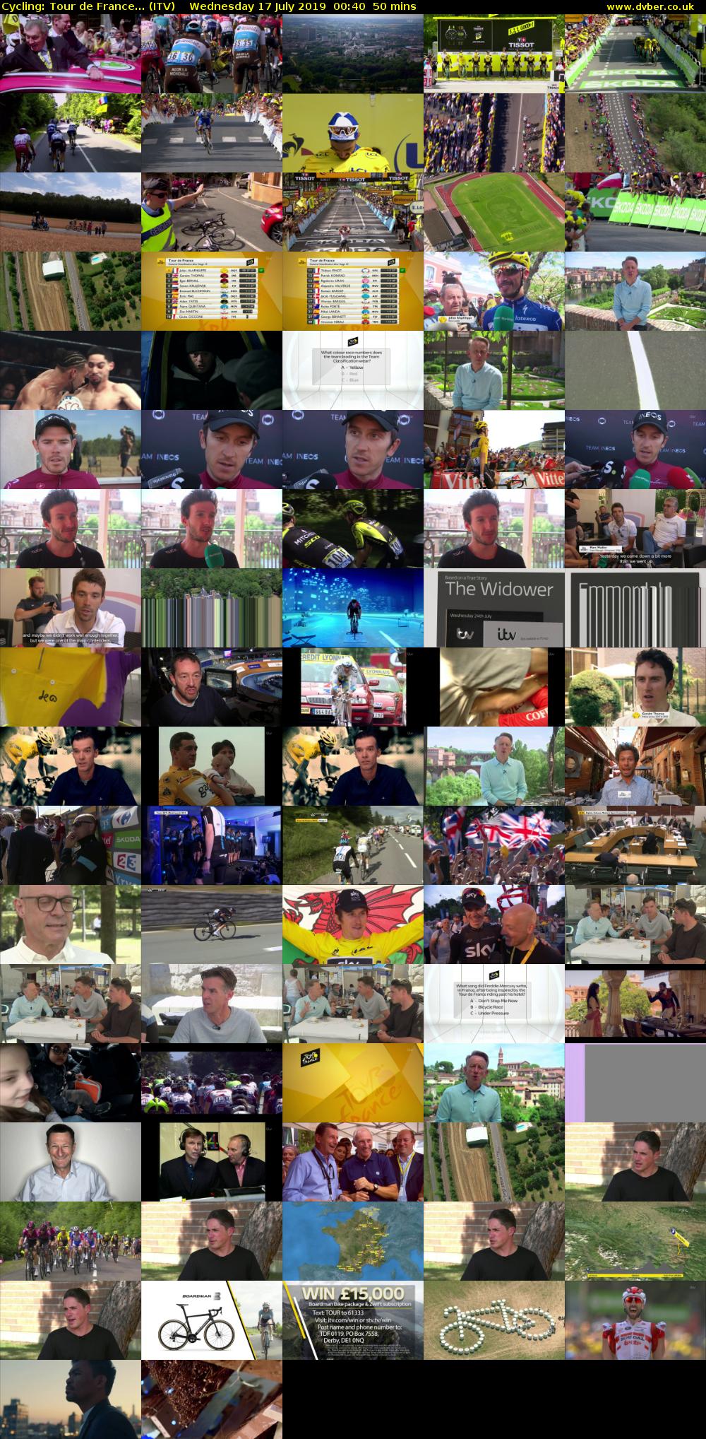 Cycling: Tour de France... (ITV) Wednesday 17 July 2019 00:40 - 01:30