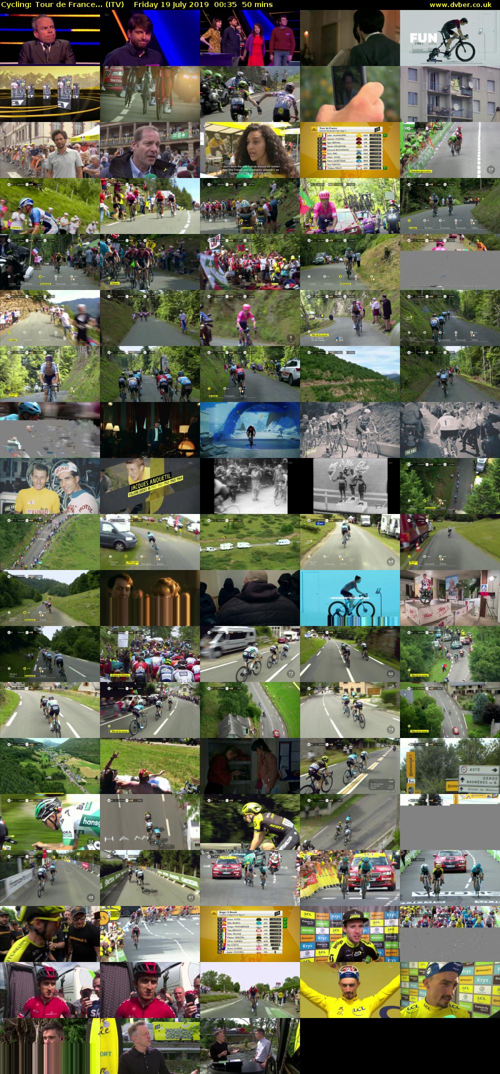 Cycling: Tour de France... (ITV) Friday 19 July 2019 00:35 - 01:25