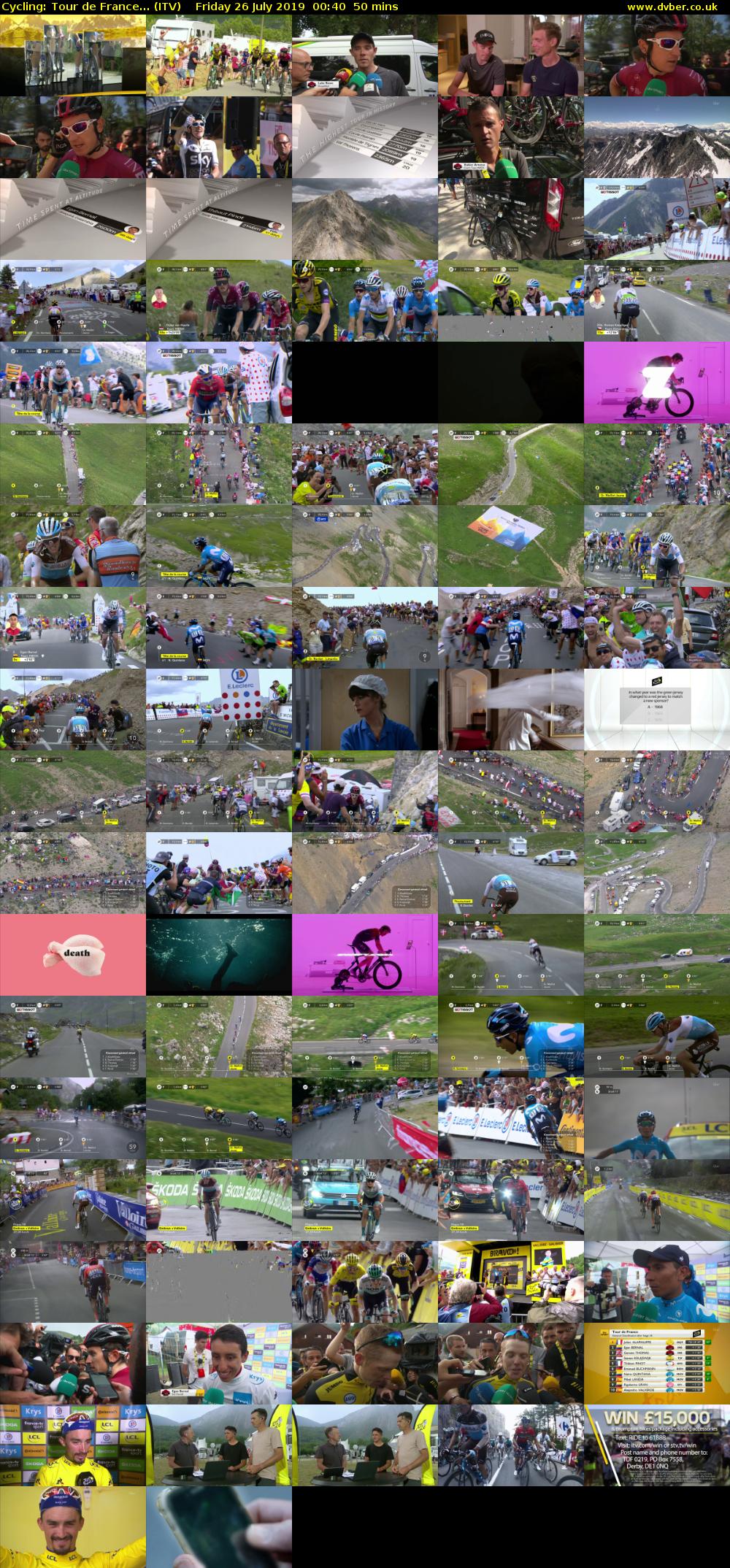 Cycling: Tour de France... (ITV) Friday 26 July 2019 00:40 - 01:30