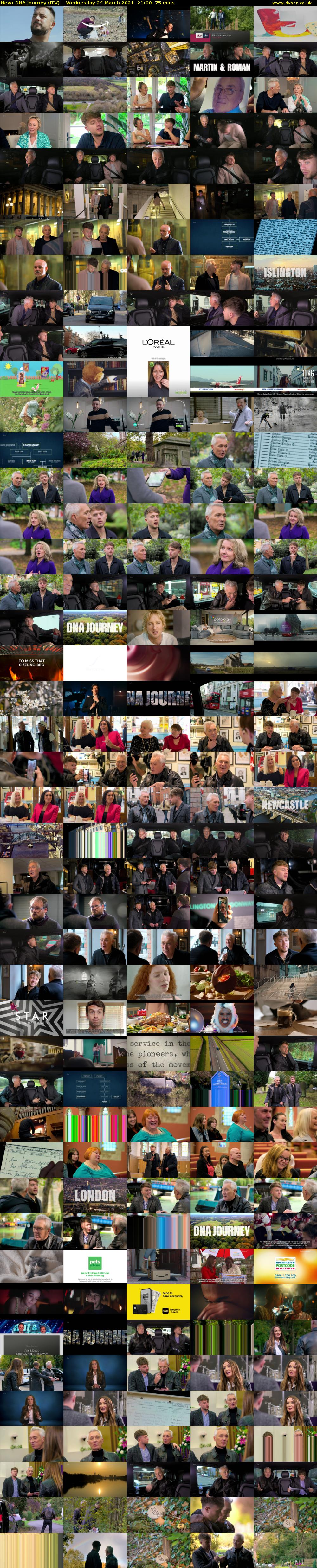 DNA Journey (ITV) Wednesday 24 March 2021 21:00 - 22:15