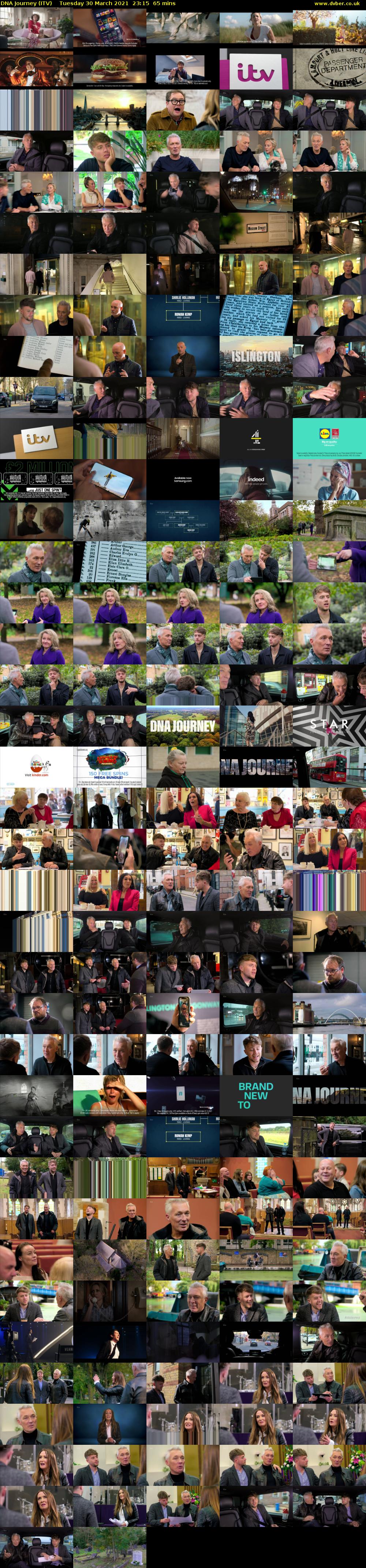 DNA Journey (ITV) Tuesday 30 March 2021 23:15 - 00:20