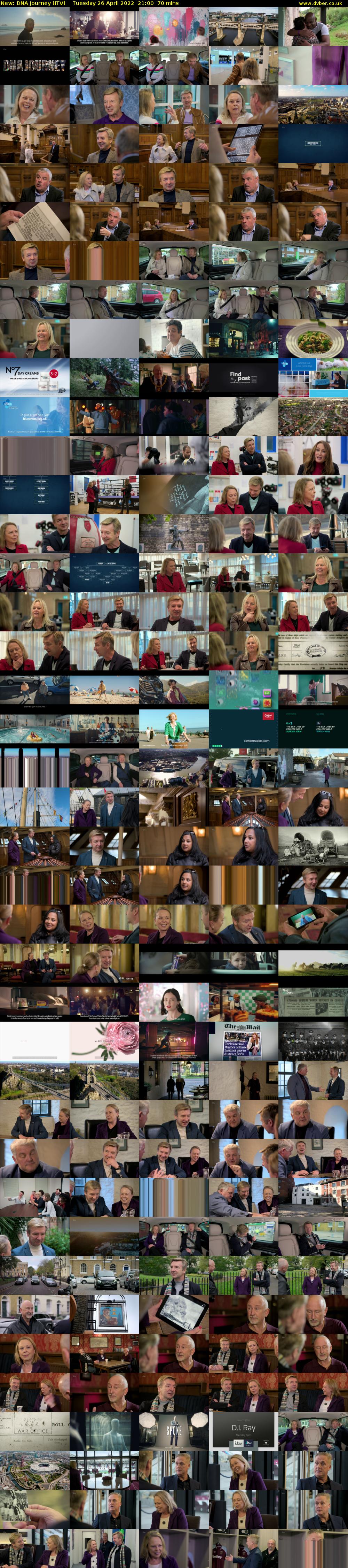 DNA Journey (ITV) Tuesday 26 April 2022 21:00 - 22:10