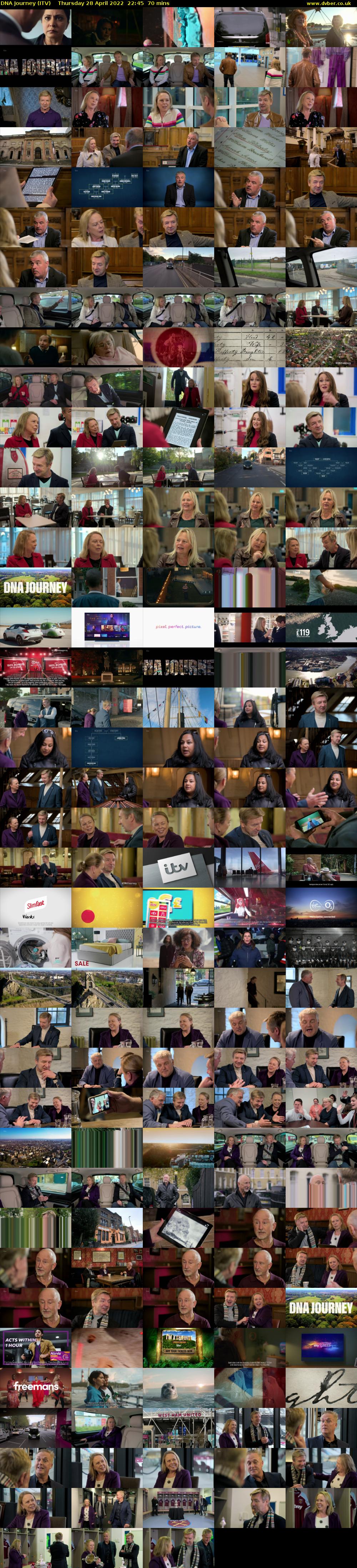 DNA Journey (ITV) Thursday 28 April 2022 22:45 - 23:55