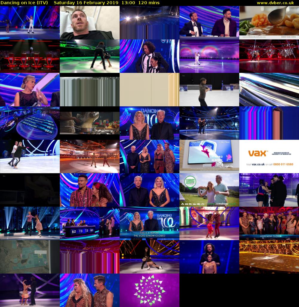 Dancing on Ice (ITV) Saturday 16 February 2019 13:00 - 15:00