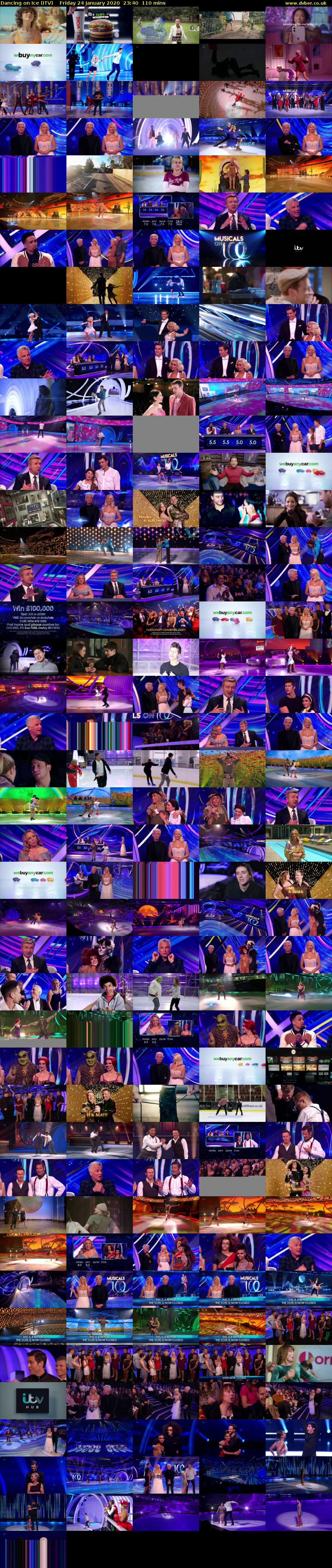 Dancing on Ice (ITV) Friday 24 January 2020 23:40 - 01:30