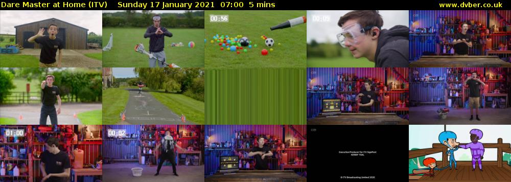 Dare Master at Home (ITV) Sunday 17 January 2021 07:00 - 07:05
