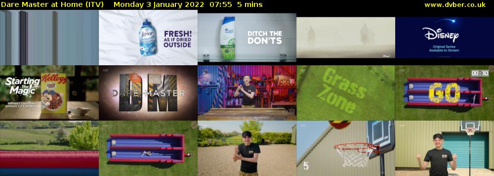 Dare Master at Home (ITV) Monday 3 January 2022 07:55 - 08:00