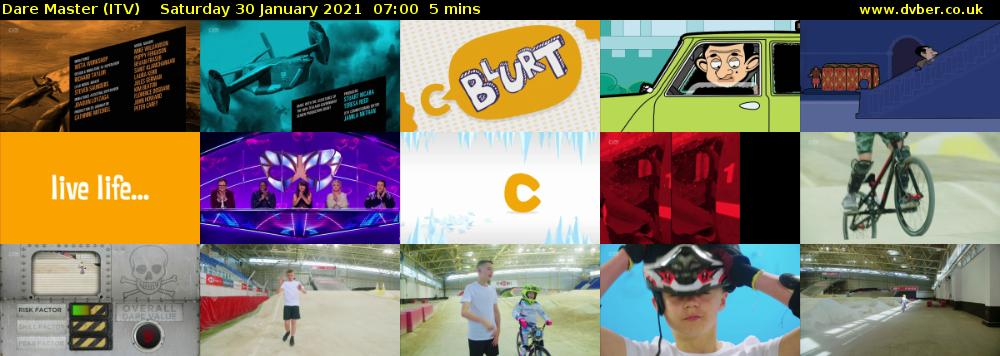 Dare Master (ITV) Saturday 30 January 2021 07:00 - 07:05