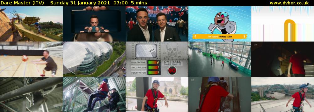 Dare Master (ITV) Sunday 31 January 2021 07:00 - 07:05