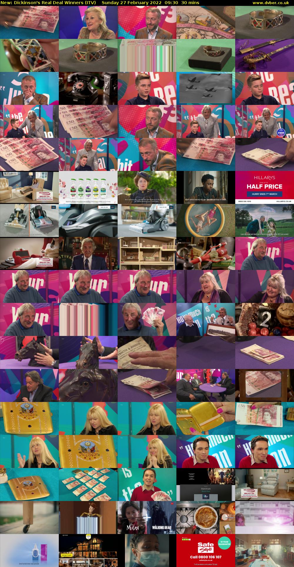 Dickinson's Real Deal Winners (ITV) Sunday 27 February 2022 09:30 - 10:00