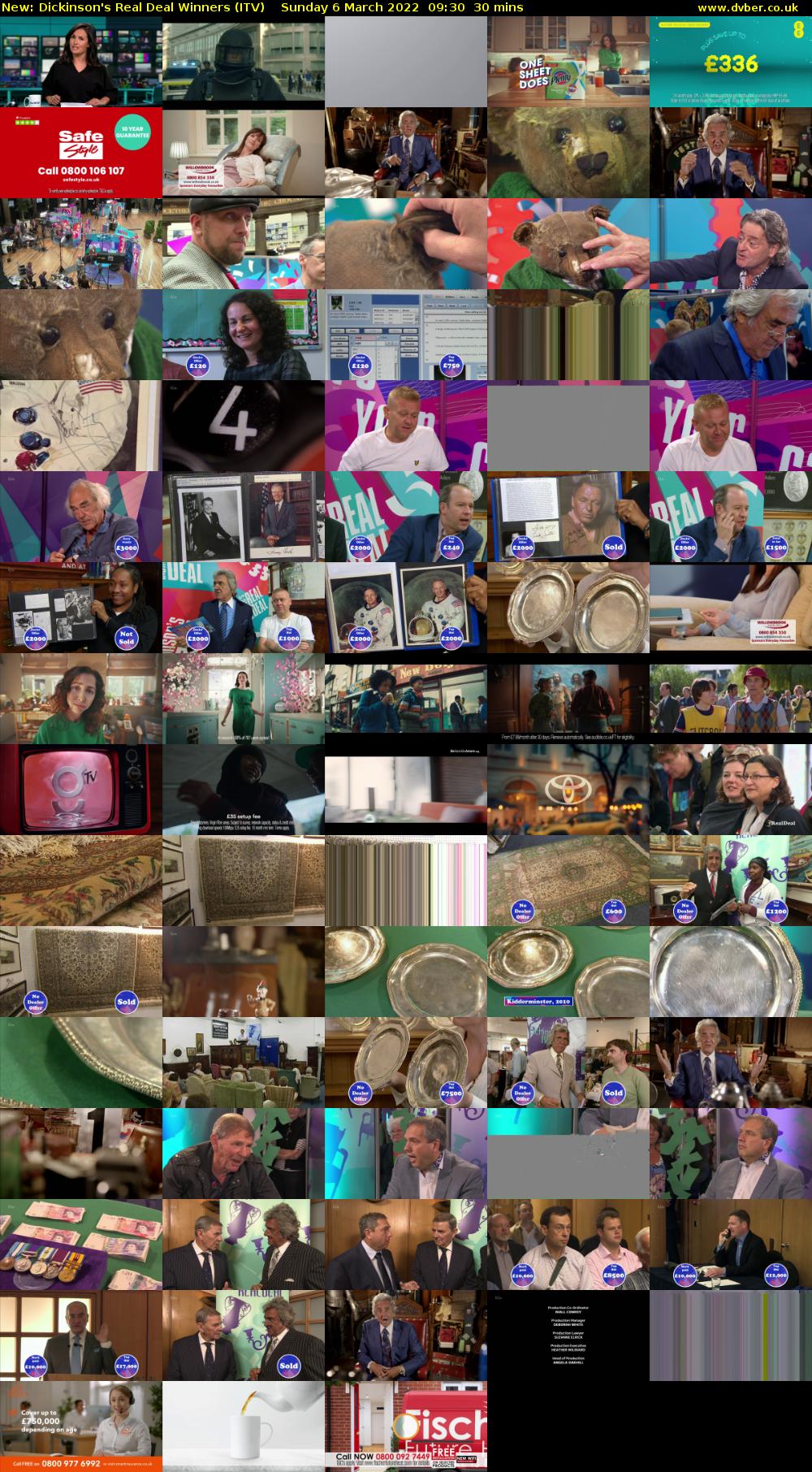 Dickinson's Real Deal Winners (ITV) Sunday 6 March 2022 09:30 - 10:00