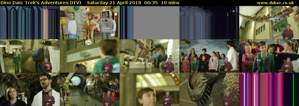 Dino Dan: Trek's Adventures (ITV) Saturday 21 April 2018 06:35 - 06:45