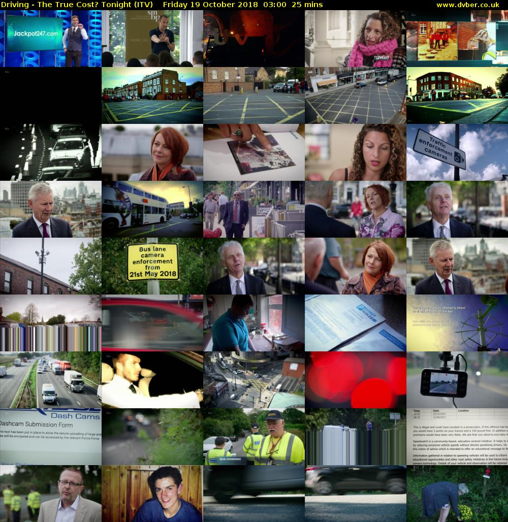 Driving - The True Cost? Tonight (ITV) Friday 19 October 2018 03:00 - 03:25