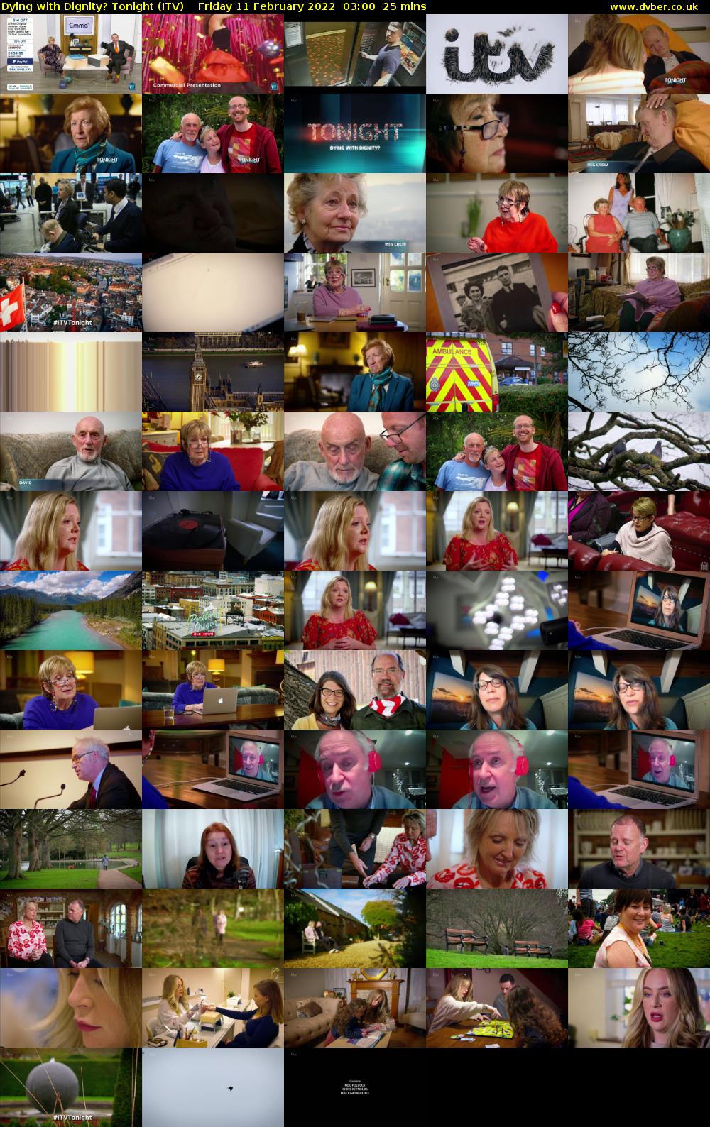 Dying with Dignity? Tonight (ITV) Friday 11 February 2022 03:00 - 03:25
