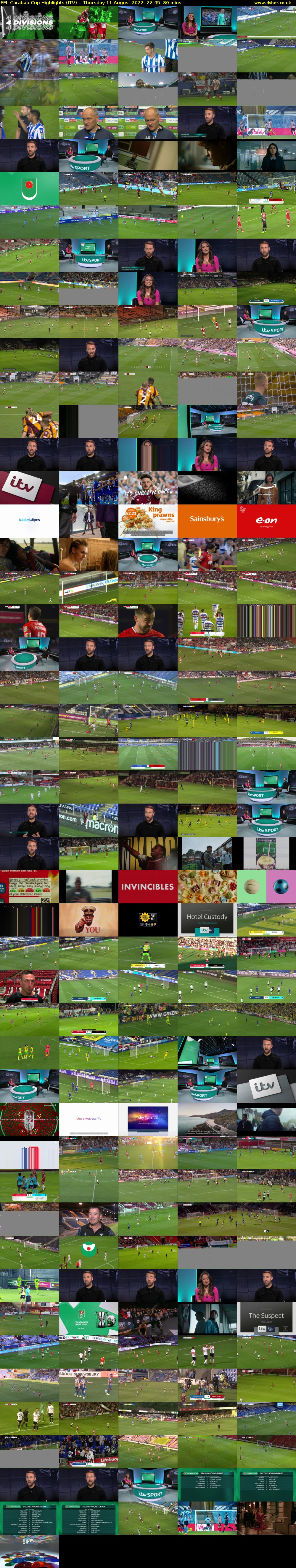 EFL Carabao Cup Highlights (ITV) Thursday 11 August 2022 22:45 - 00:05
