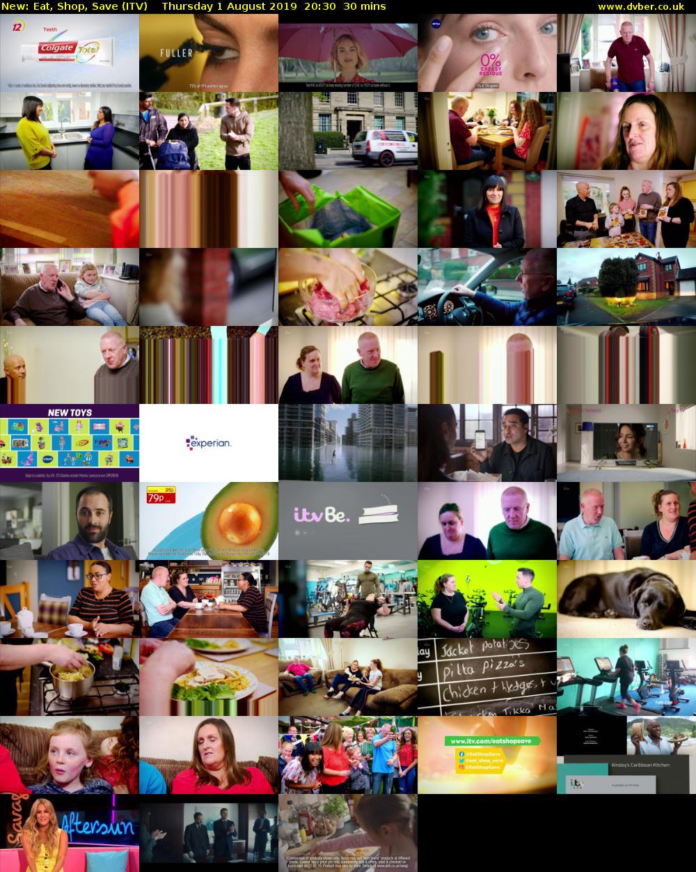 Eat, Shop, Save (ITV) Thursday 1 August 2019 20:30 - 21:00