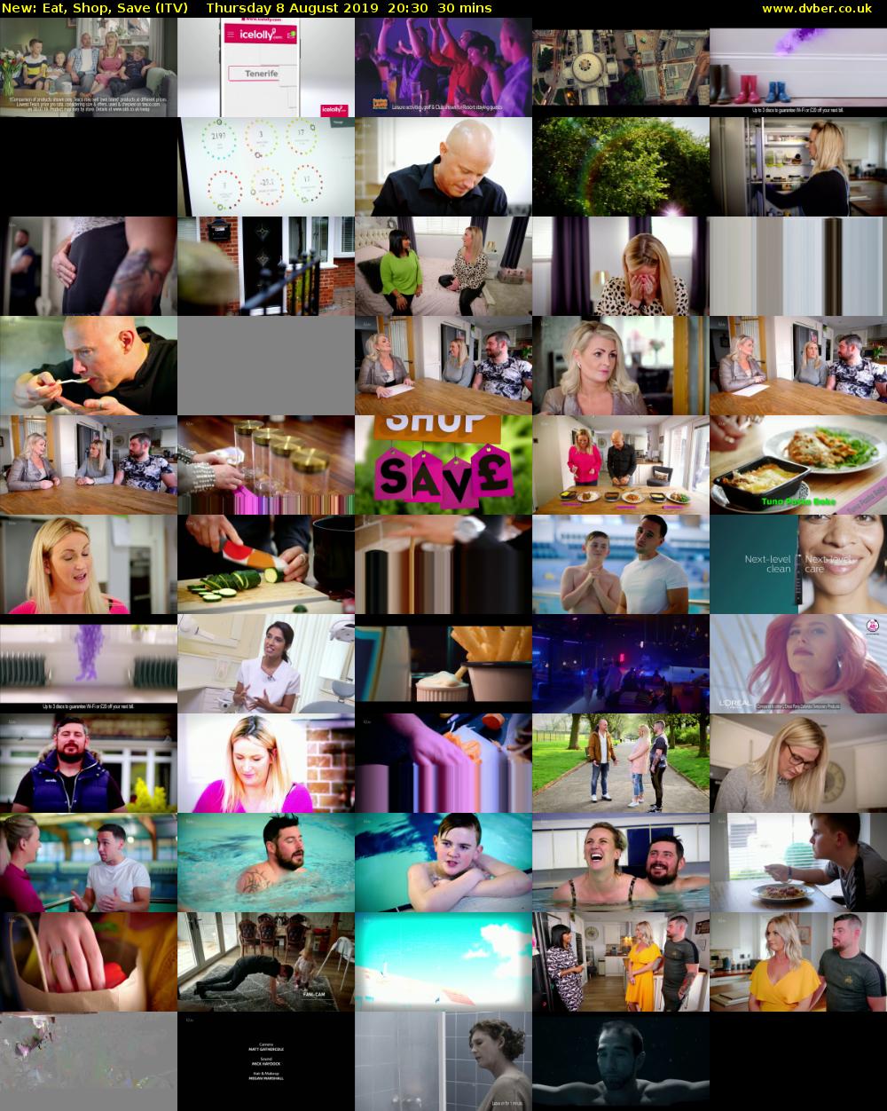 Eat, Shop, Save (ITV) Thursday 8 August 2019 20:30 - 21:00