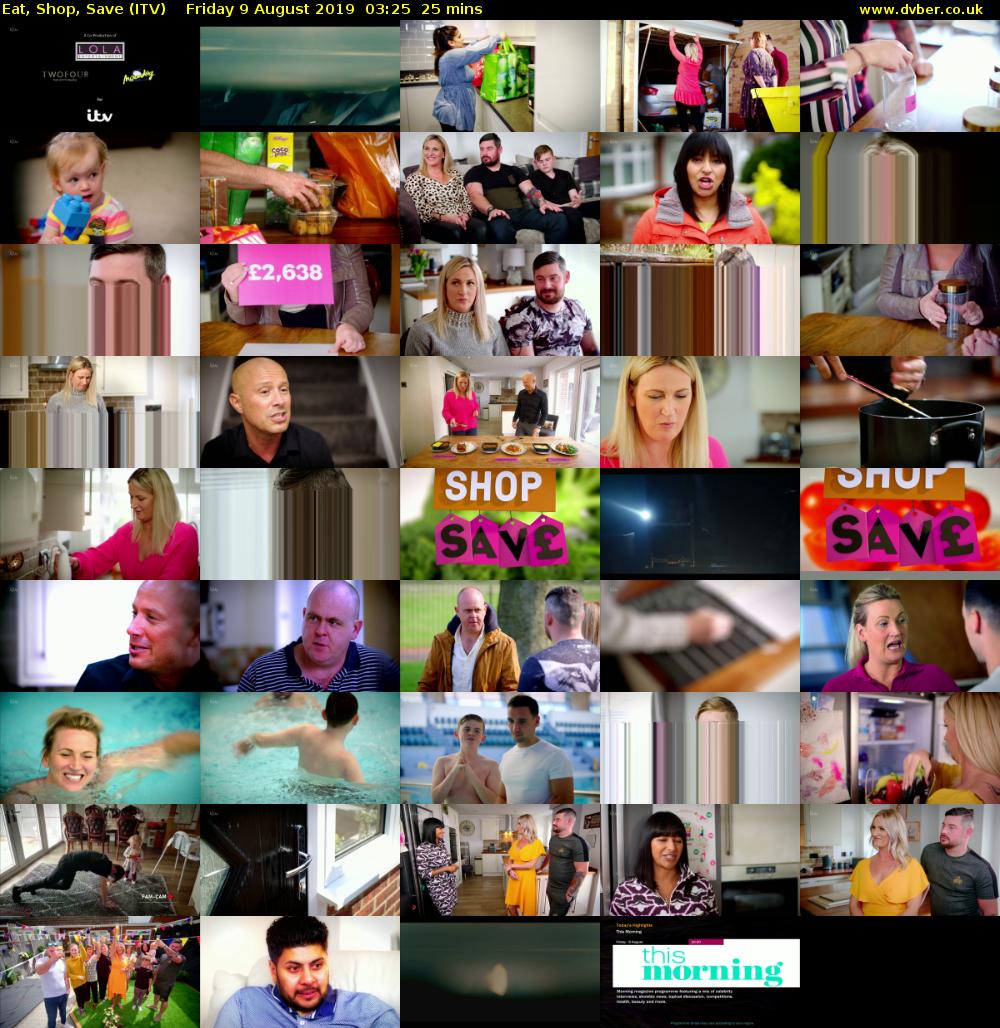 Eat, Shop, Save (ITV) Friday 9 August 2019 03:25 - 03:50