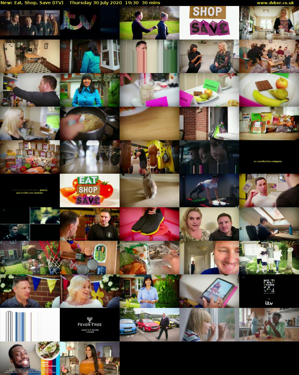 Eat, Shop, Save (ITV) Thursday 30 July 2020 19:30 - 20:00