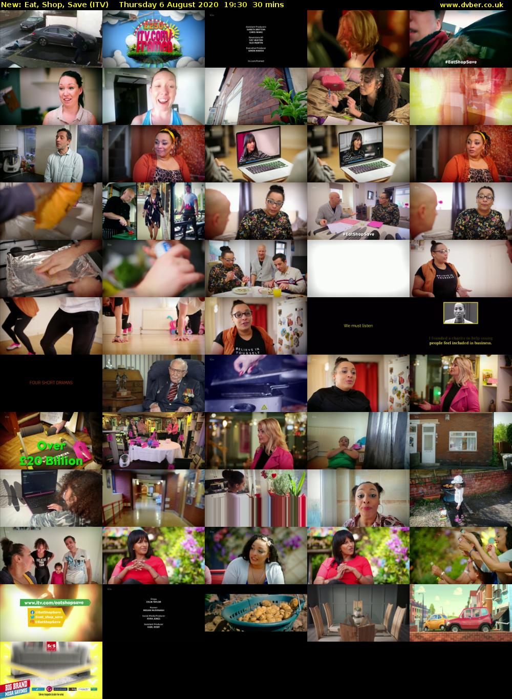 Eat, Shop, Save (ITV) Thursday 6 August 2020 19:30 - 20:00