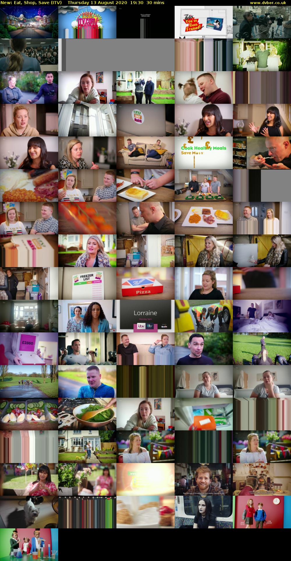 Eat, Shop, Save (ITV) Thursday 13 August 2020 19:30 - 20:00