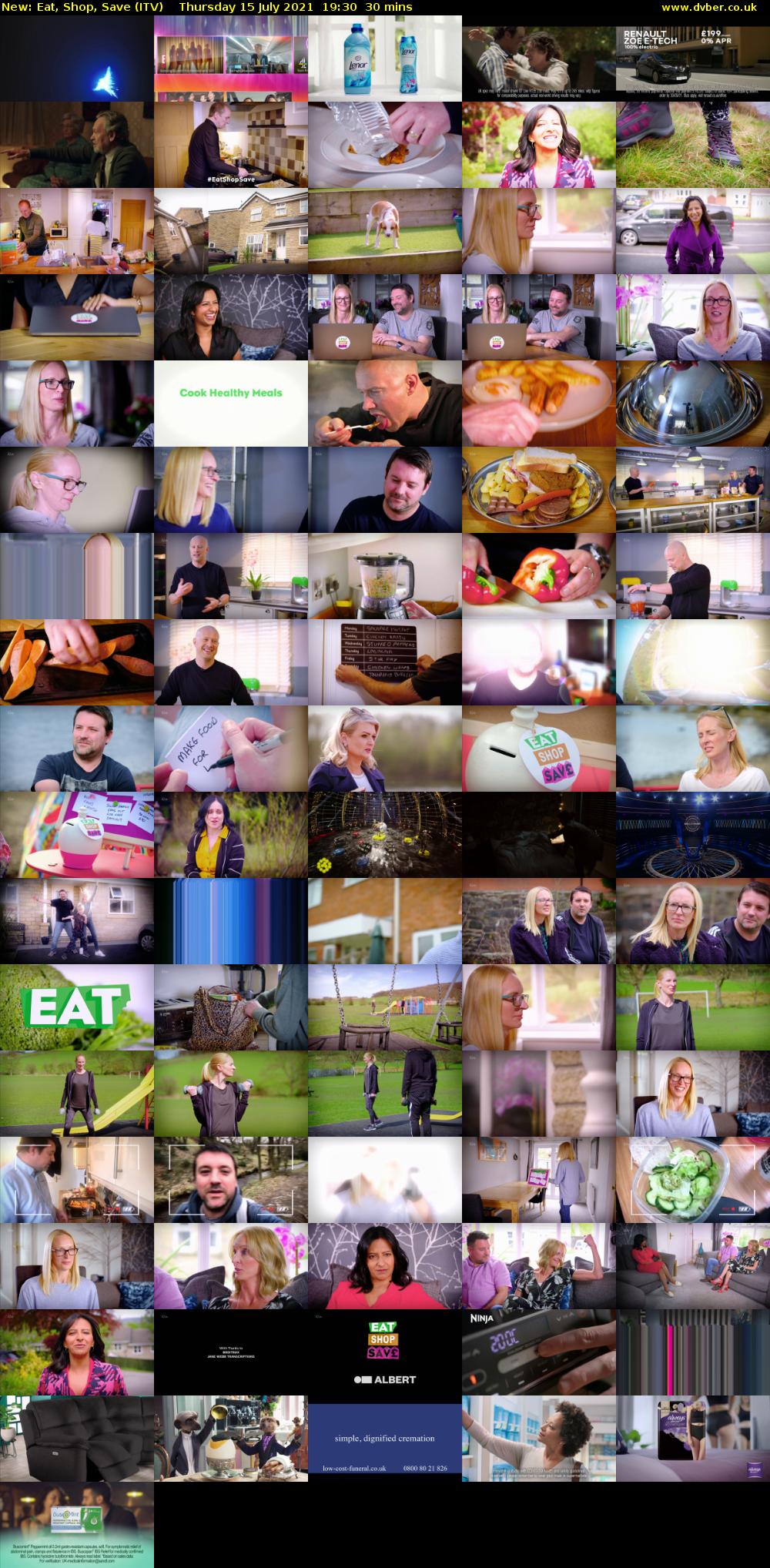 Eat, Shop, Save (ITV) Thursday 15 July 2021 19:30 - 20:00