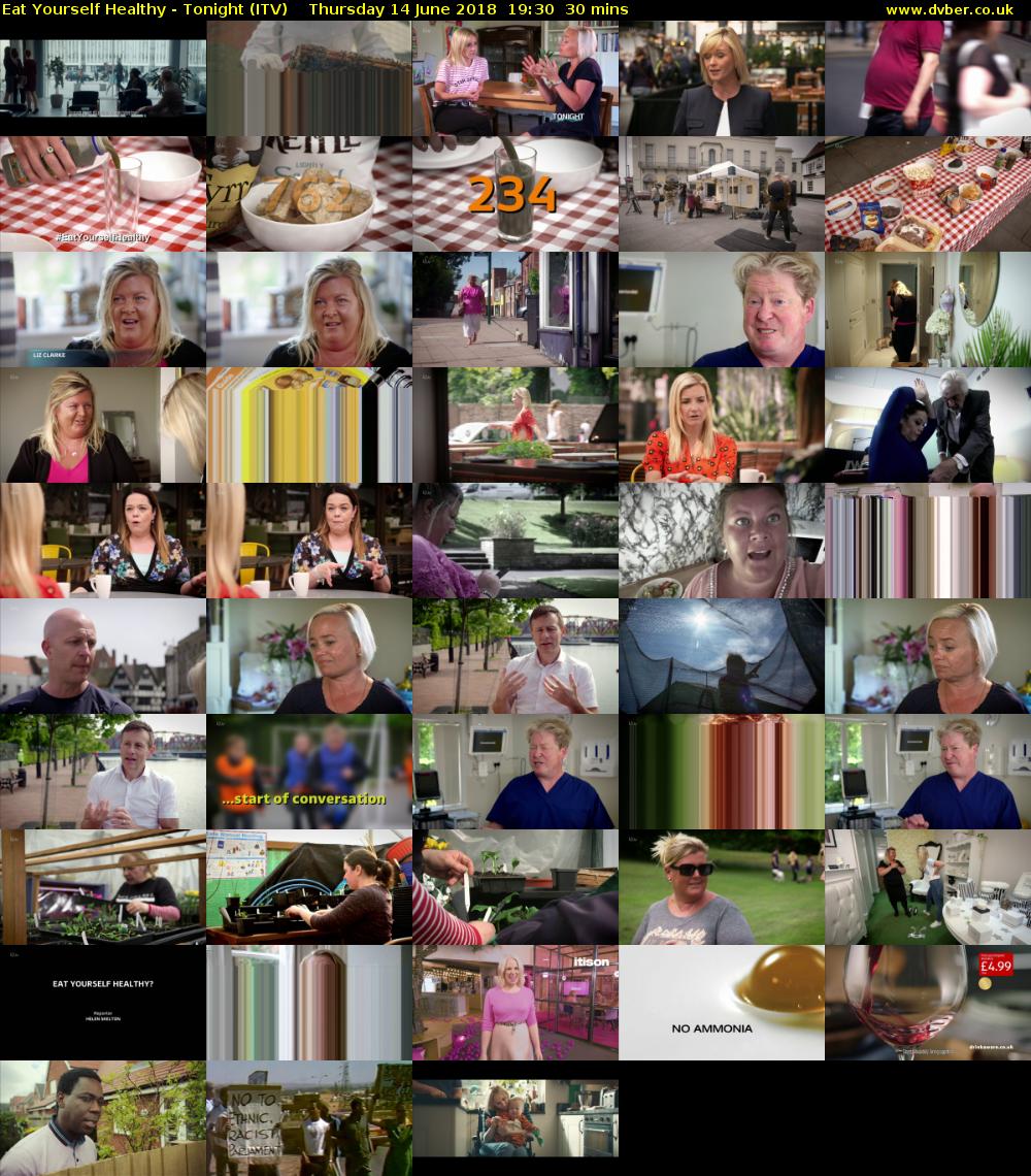 Eat Yourself Healthy - Tonight (ITV) Thursday 14 June 2018 19:30 - 20:00