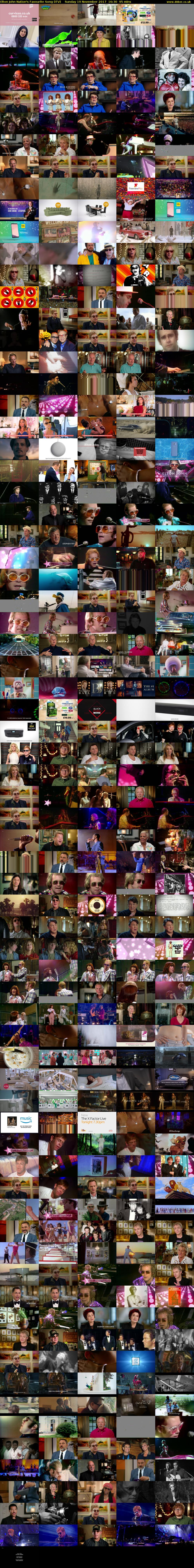 Elton John Nation's Favourite Song (ITV) Sunday 19 November 2017 16:30 - 18:05