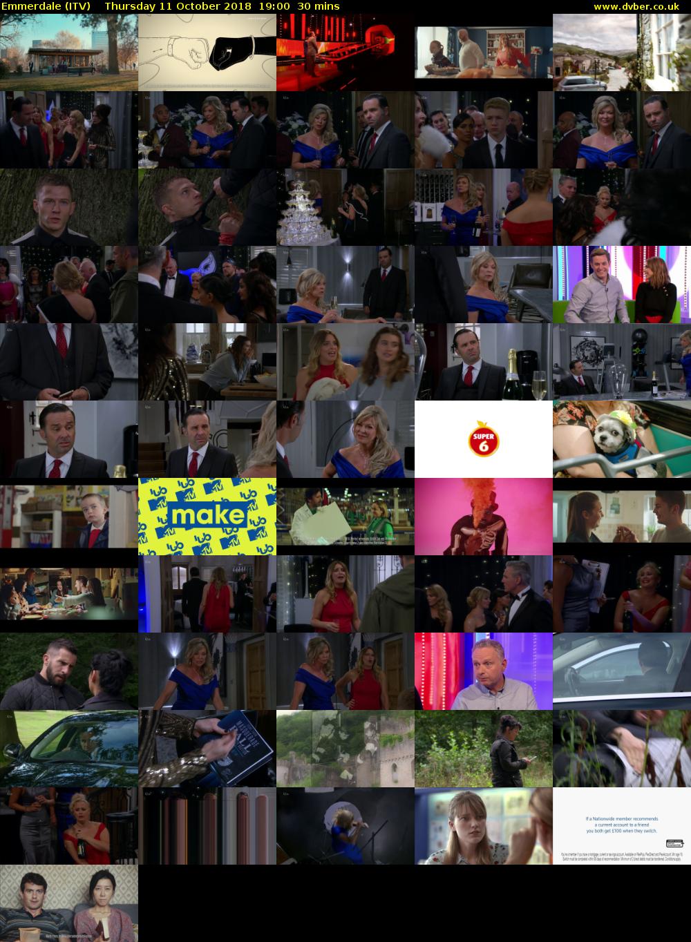 Emmerdale (ITV) Thursday 11 October 2018 19:00 - 19:30