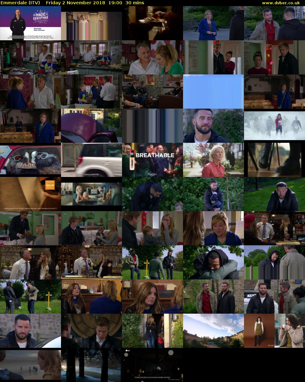 Emmerdale (ITV) Friday 2 November 2018 19:00 - 19:30