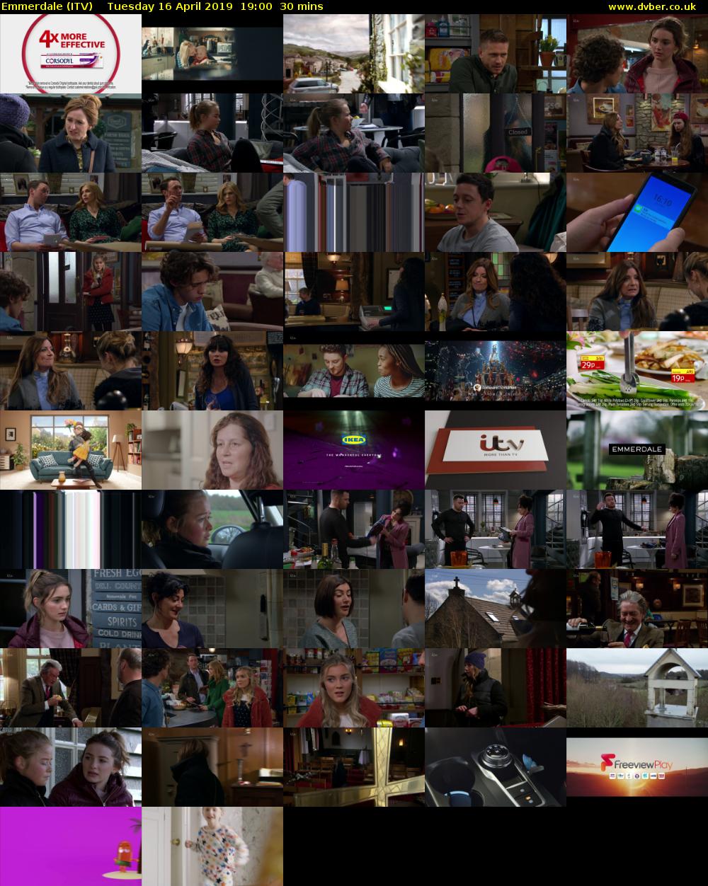 Emmerdale (ITV) Tuesday 16 April 2019 19:00 - 19:30
