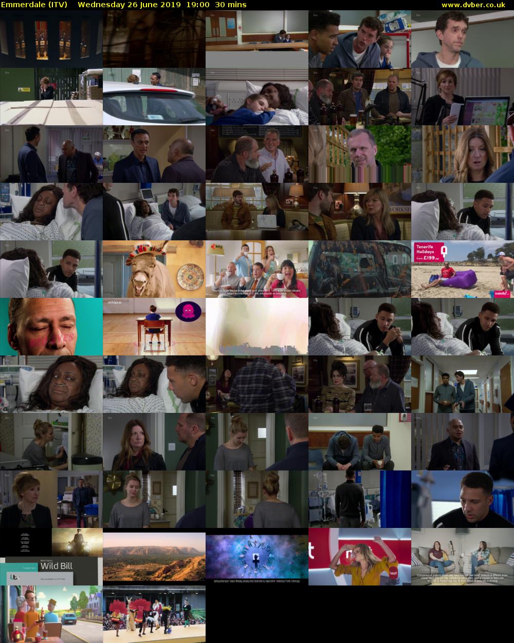 Emmerdale (ITV) Wednesday 26 June 2019 19:00 - 19:30