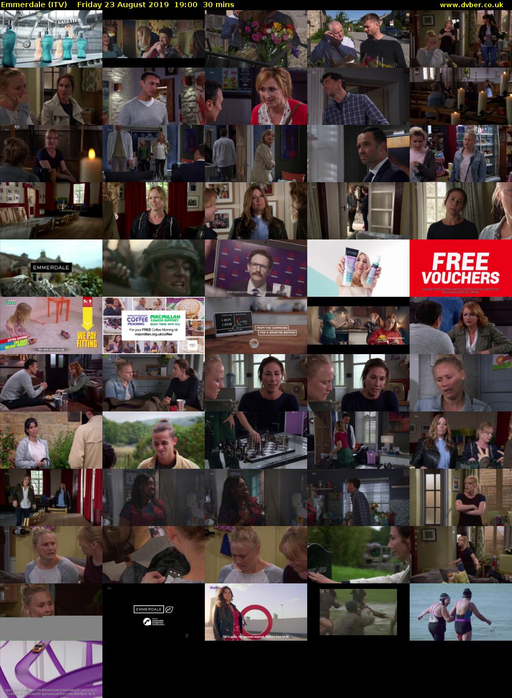 Emmerdale (ITV) Friday 23 August 2019 19:00 - 19:30