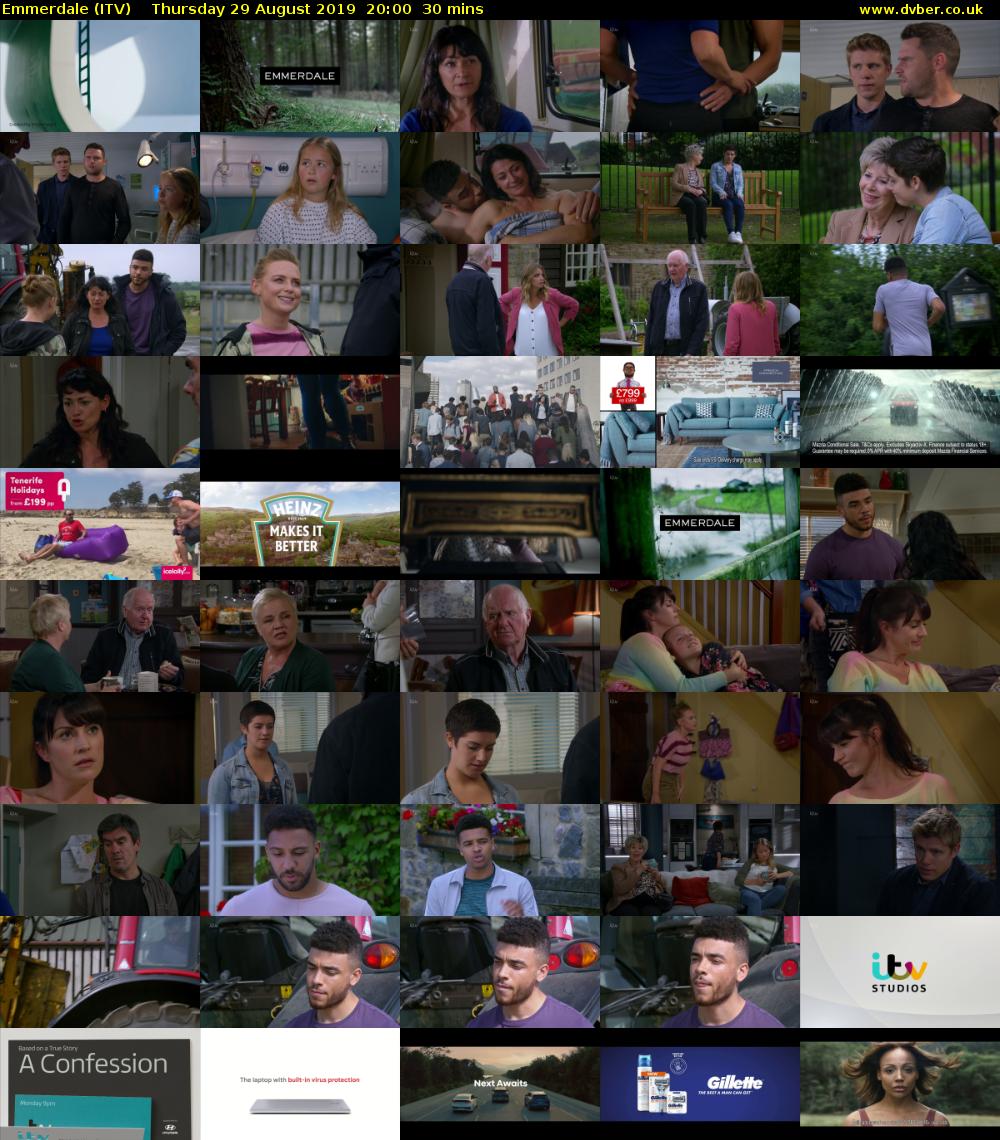 Emmerdale (ITV) Thursday 29 August 2019 20:00 - 20:30