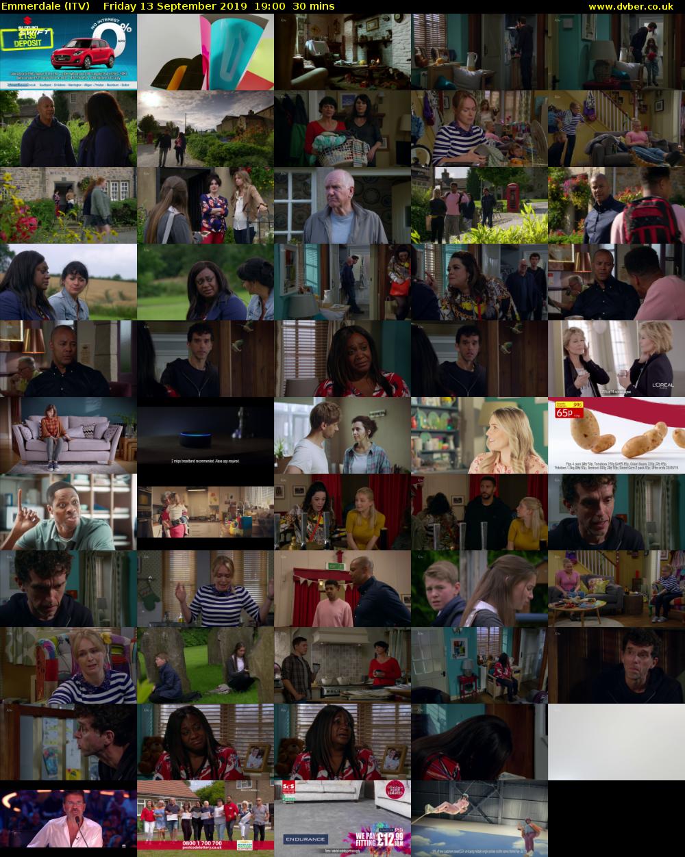 Emmerdale (ITV) Friday 13 September 2019 19:00 - 19:30