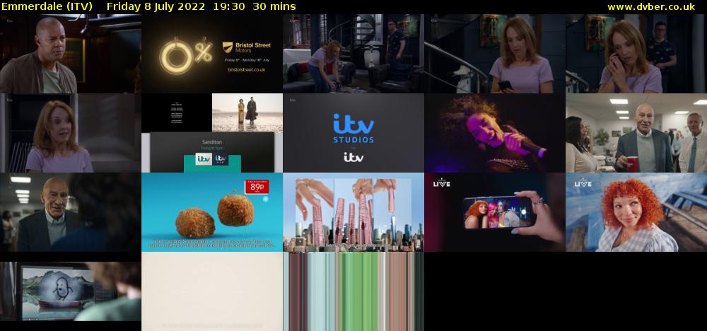 Emmerdale (ITV) Friday 8 July 2022 19:30 - 20:00