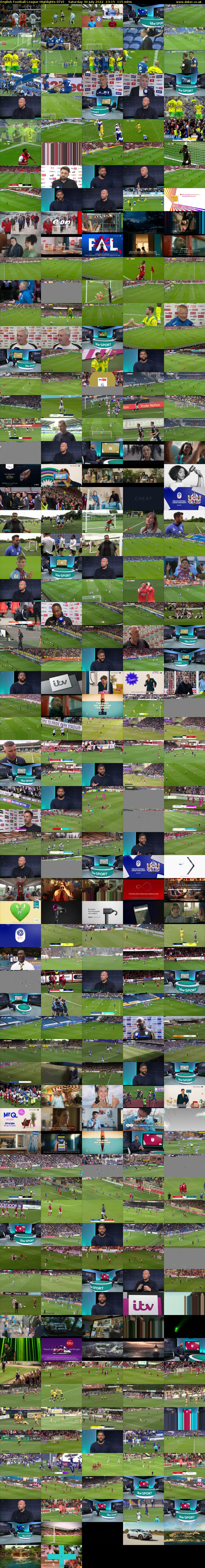 English Football League Highlights (ITV) Saturday 30 July 2022 23:15 - 01:10