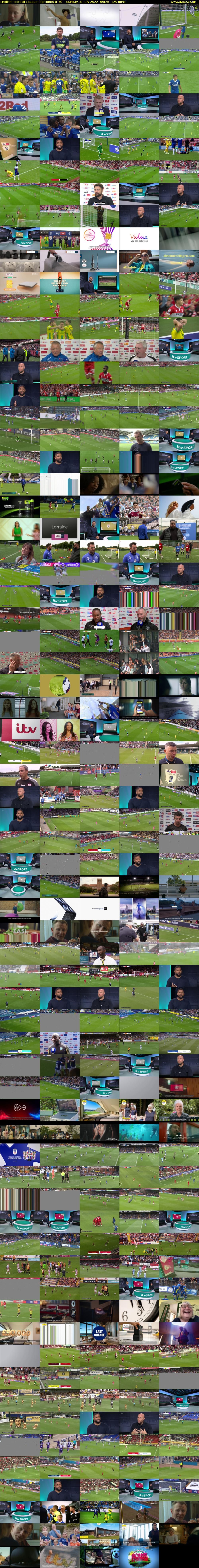 English Football League Highlights (ITV) Sunday 31 July 2022 09:25 - 11:25