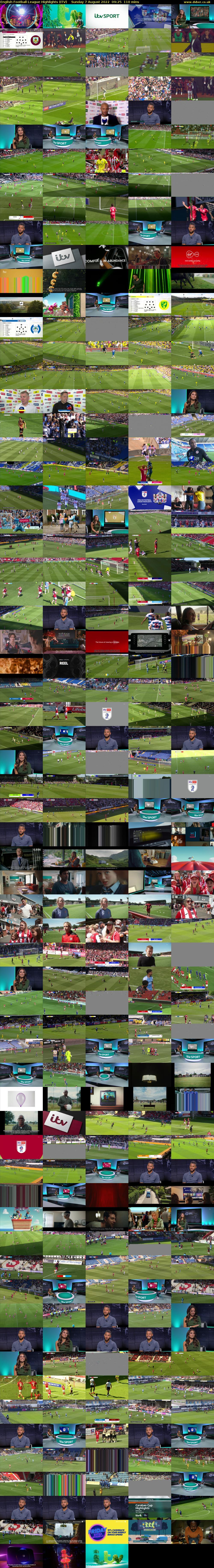 English Football League Highlights (ITV) Sunday 7 August 2022 09:25 - 11:15