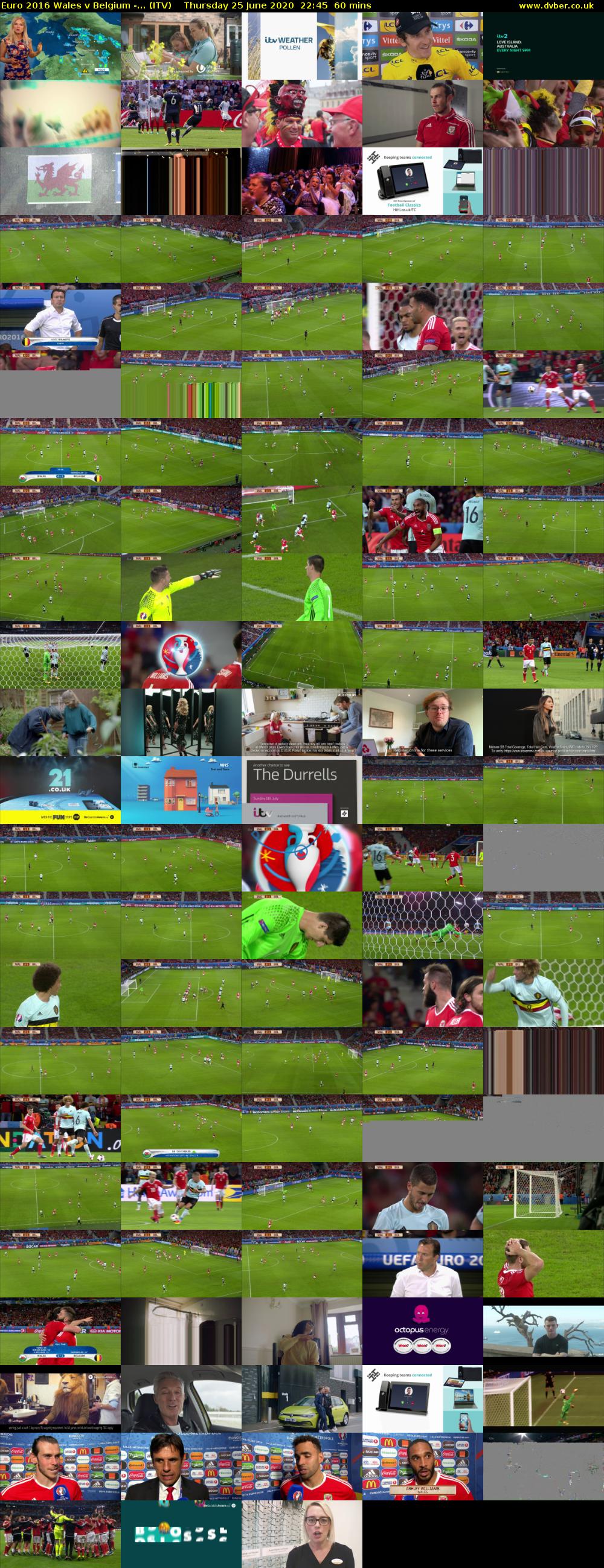 Euro 2016 Wales v Belgium -... (ITV) Thursday 25 June 2020 22:45 - 23:45