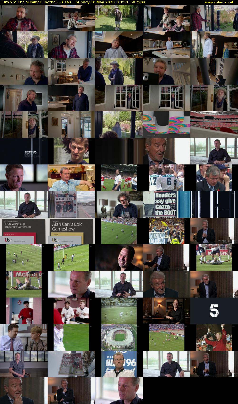 Euro 96: The Summer Football... (ITV) Sunday 10 May 2020 23:50 - 00:40