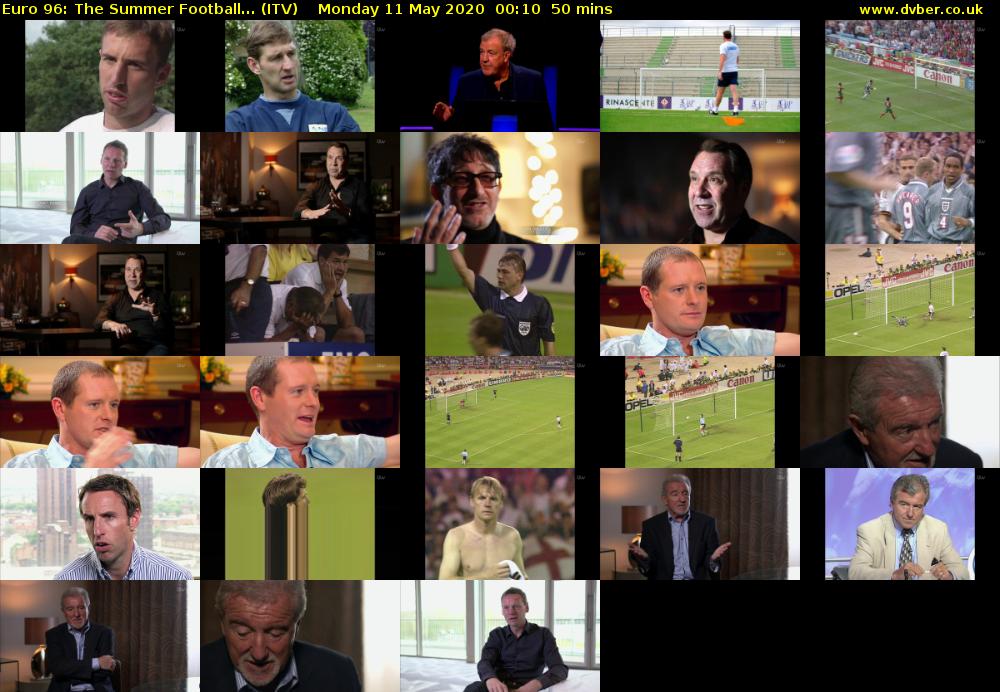 Euro 96: The Summer Football... (ITV) Monday 11 May 2020 00:10 - 01:00