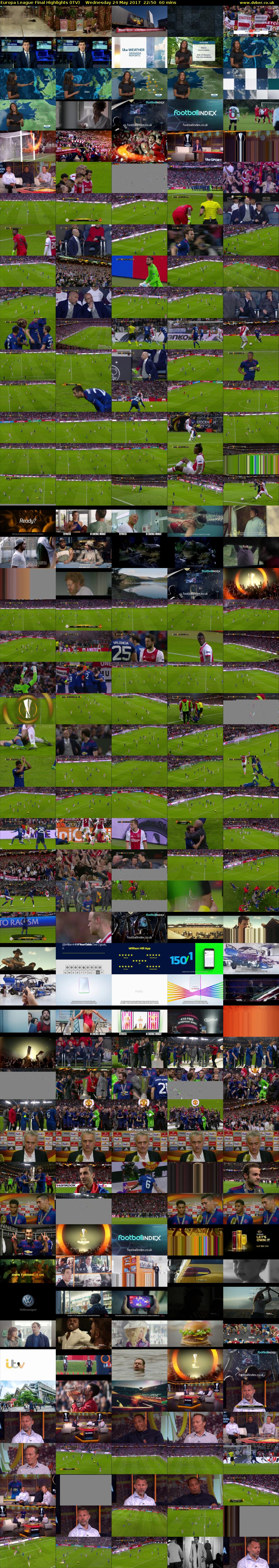 Europa League Final Highlights (ITV) Wednesday 24 May 2017 22:50 - 23:50