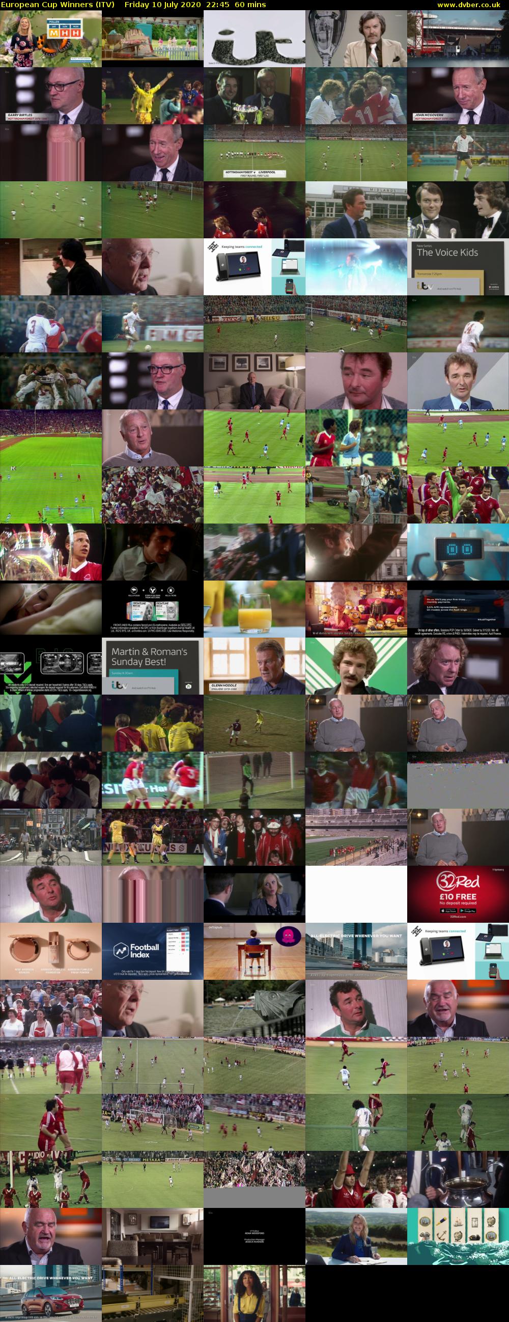 European Cup Winners (ITV) Friday 10 July 2020 22:45 - 23:45