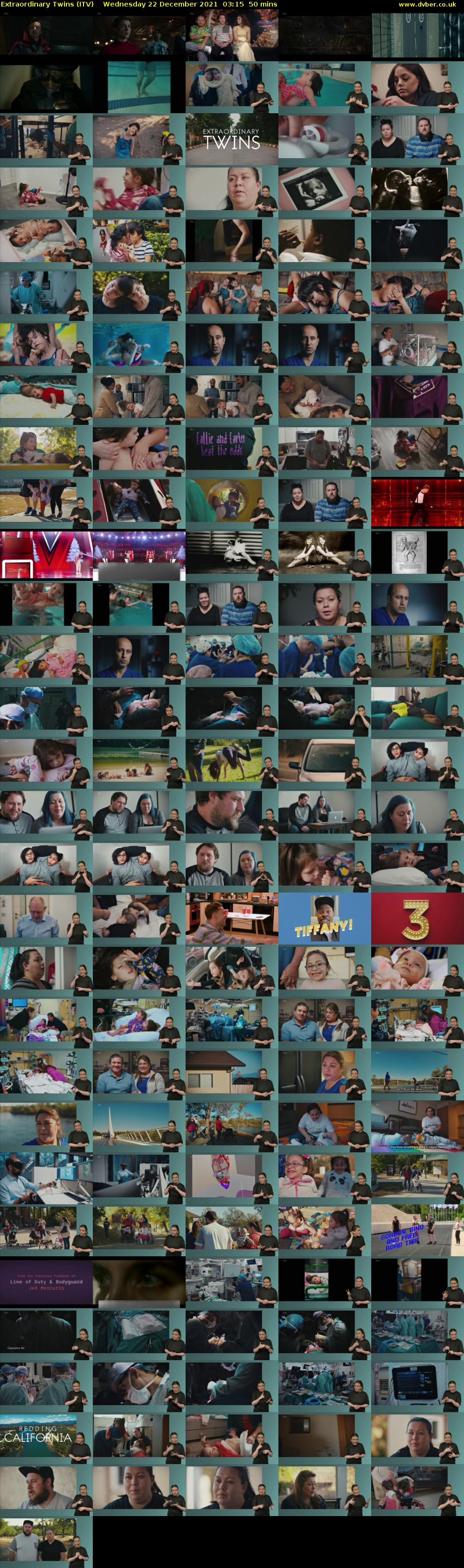 Extraordinary Twins (ITV) Wednesday 22 December 2021 03:15 - 04:05