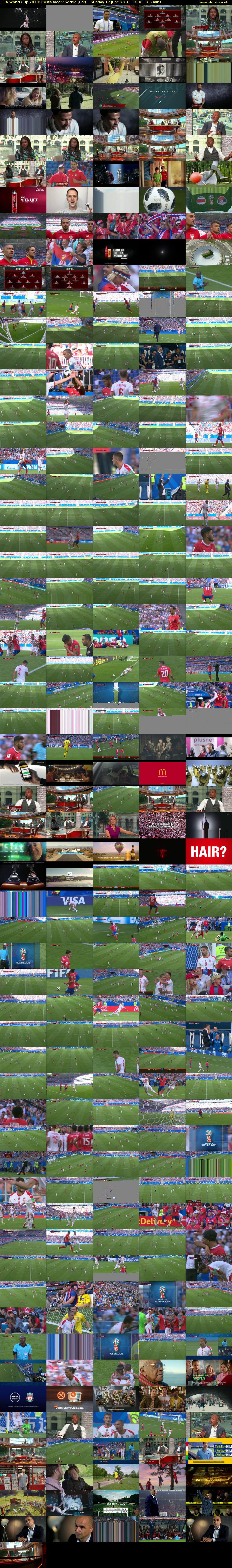 FIFA World Cup 2018: Costa Rica v Serbia (ITV) Sunday 17 June 2018 12:30 - 15:15