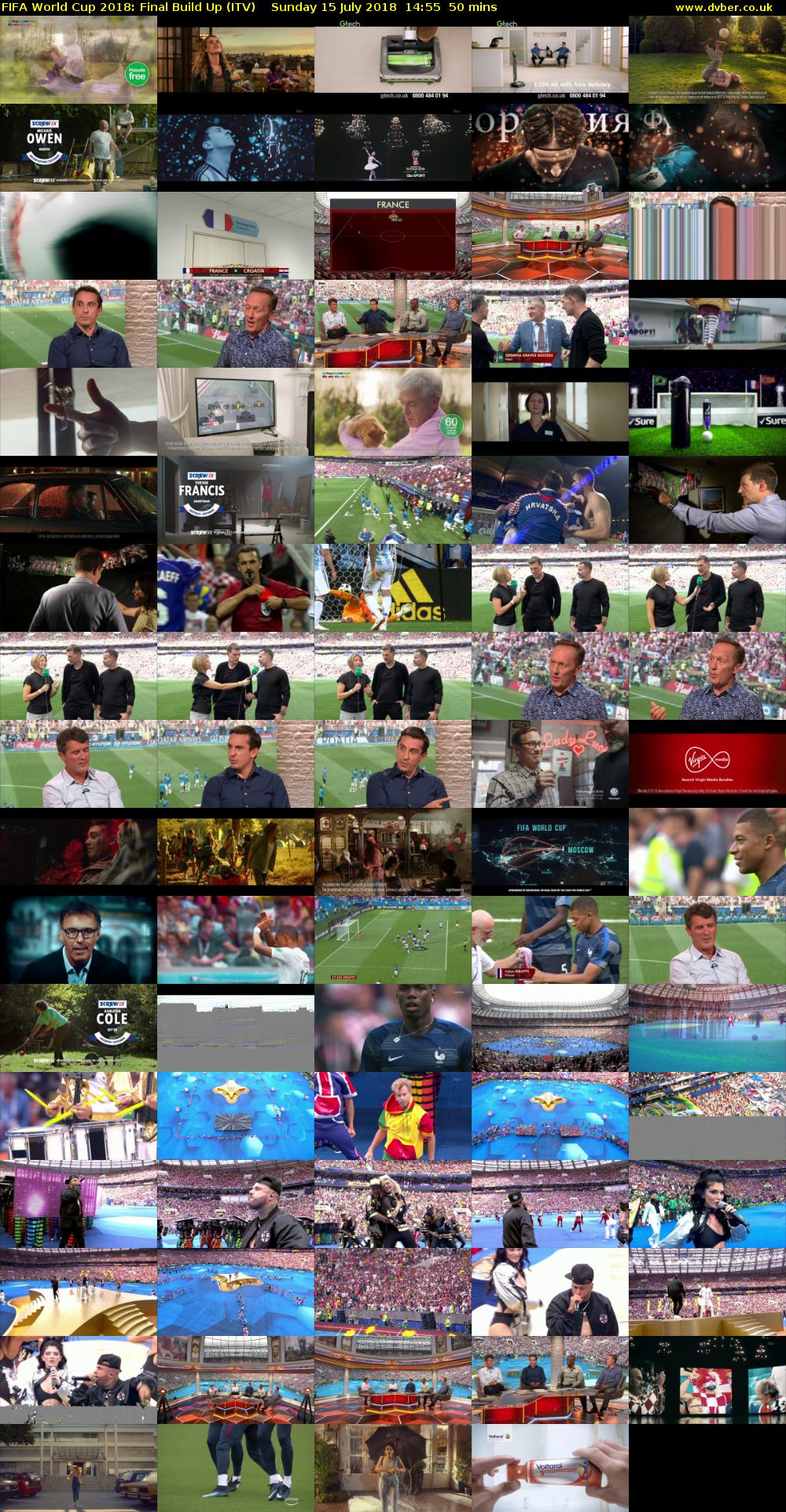 FIFA World Cup 2018: Final Build Up (ITV) Sunday 15 July 2018 14:55 - 15:45