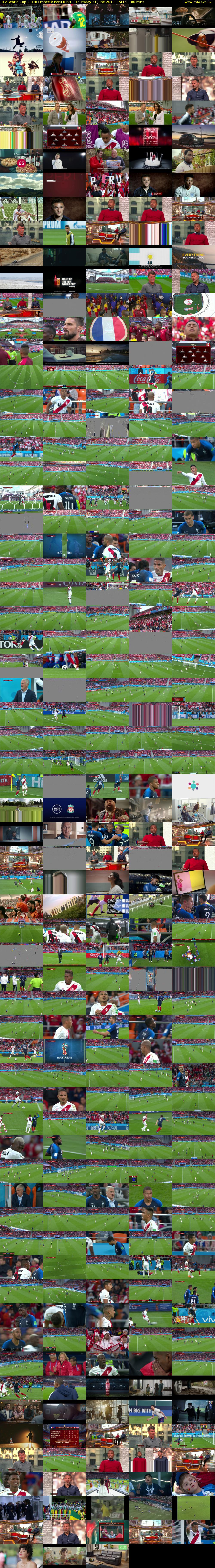 FIFA World Cup 2018: France v Peru (ITV) Thursday 21 June 2018 15:15 - 18:15